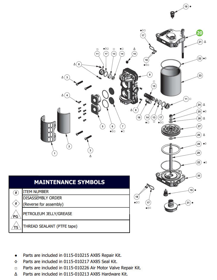 Binks 0115-010004 Upper End Cap Machining