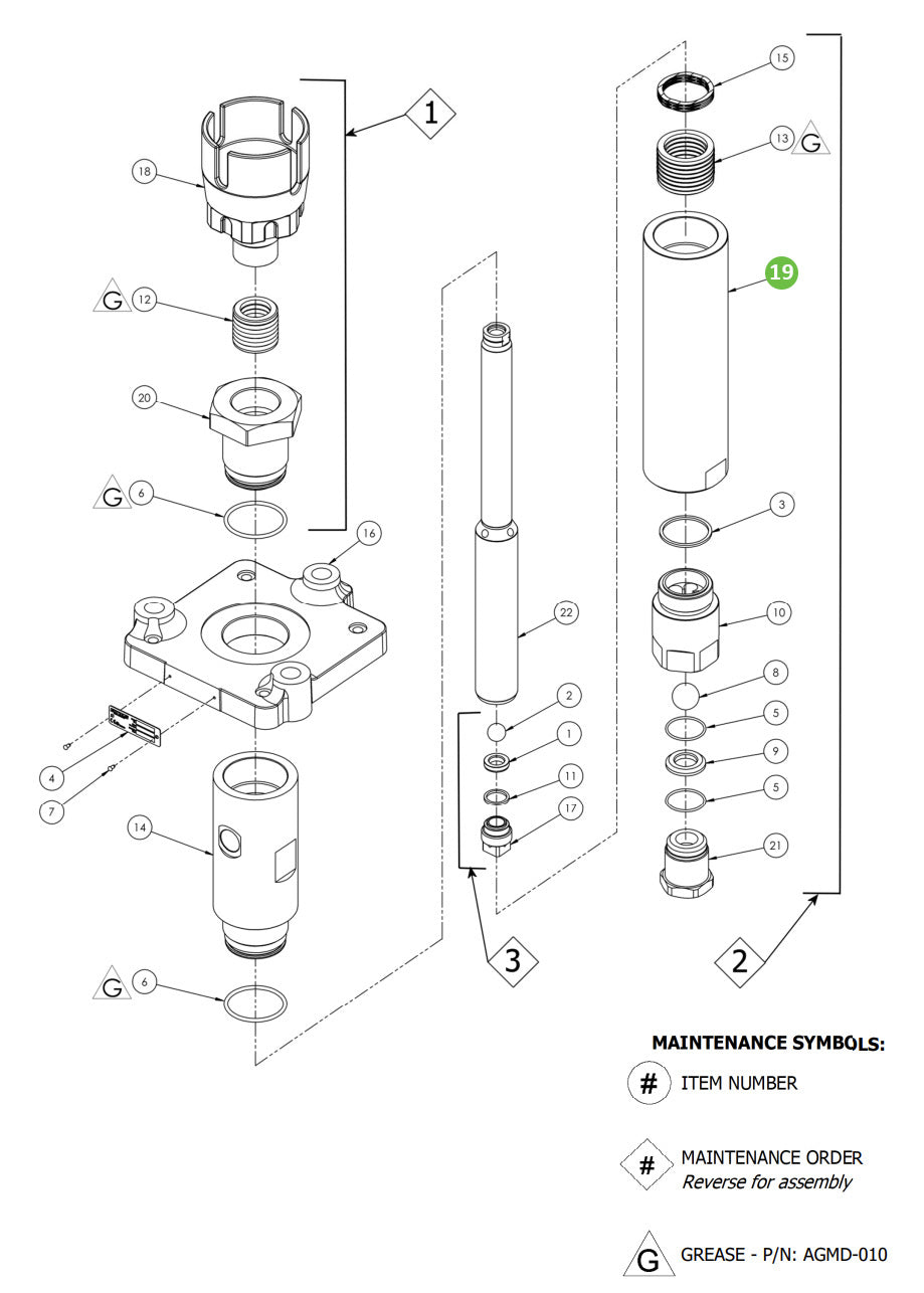 Binks 194097 Lower Pump Tube, FX115/FX122