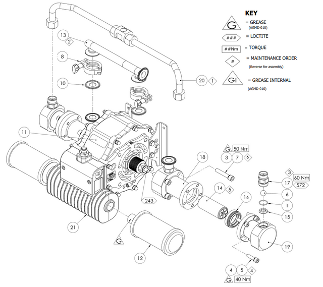 Binks Maple Pump Air Motor Assembly 8/25 - Total Finishing Supplies