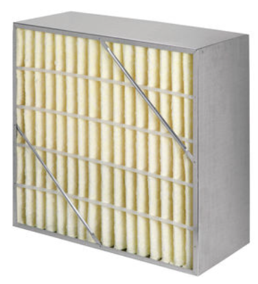 Fiberglass Box Filter, Extended Survace, MERV 15 — 20"H x 20"W x 12"D
