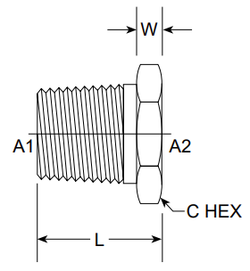 MP-FP Reducer Bushing, 1/2" x 1/4"
