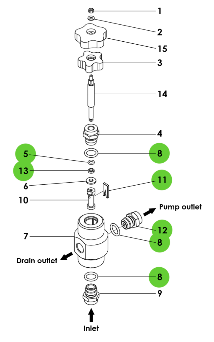 Sames® 049-220-450 Circulation Valve Repair Kit