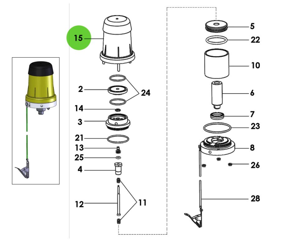 Sames® 144-855-605 Air Motor Cover 340-2