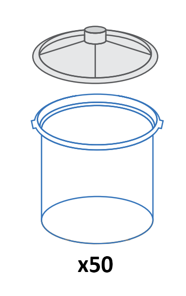 DeVilbiss DeKups EVO Disposable Cup And Lid Refill Kits (QTY 50)