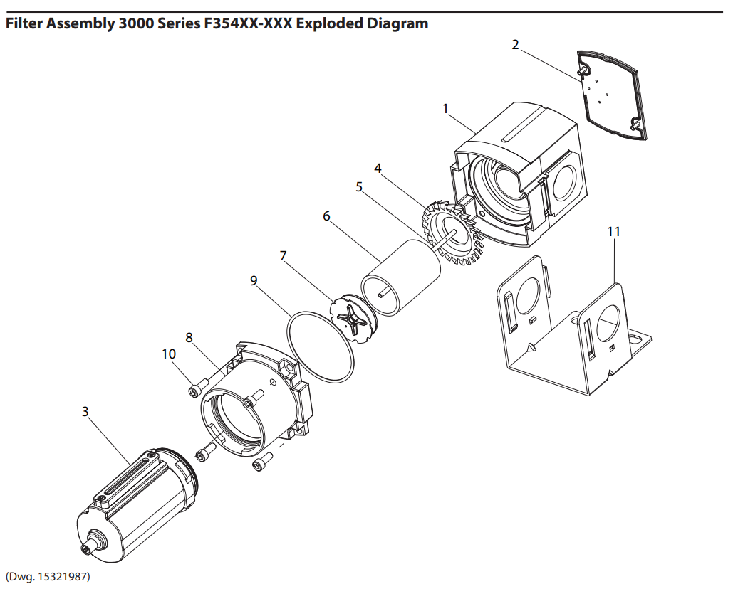 Coalescing Filter Bowl, Auto Drain, ARO-Flo 3000 Series - Total Finishing Supplies