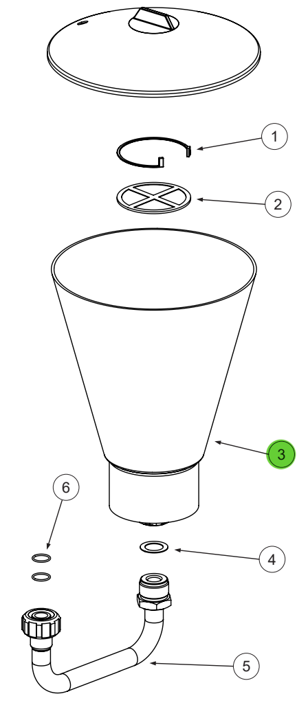 TriTech 600-531 Replacement Hopper & Lid