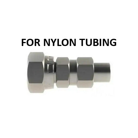 Hosco Hose and Tubing Connectors, No Spring Guard Straight, For Nylon Tubing (Various Size Options)