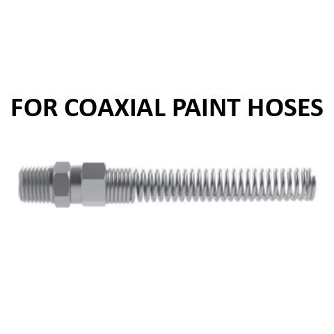 Hosco Hose and Tubing Connectors, Spring Guard Tapered Straight, For Coaxial Paint Hose (Various Size Options)