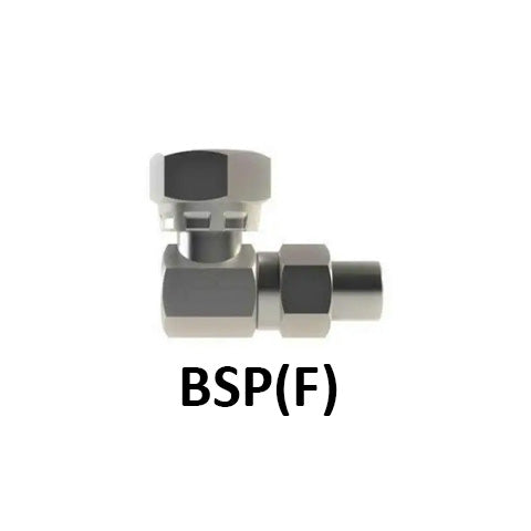 Hosco Hose and Tubing Connectors, No Spring Guard Elbow, BSP(F) (Various Size Options)