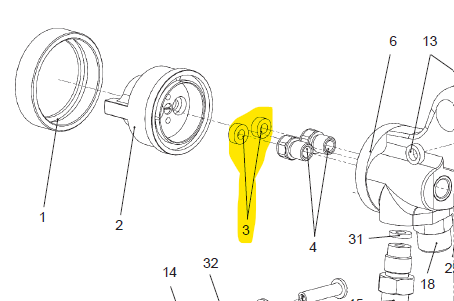 Walther Pilot V0910175000 Air Cap Sealing - MISCH-N