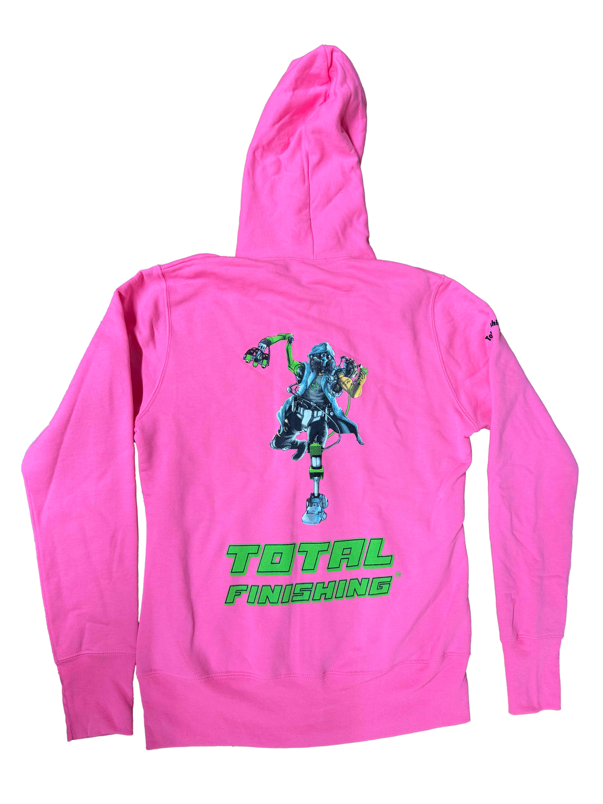 Total Finishing Light Pink Ladies Zip-Up Hoodie