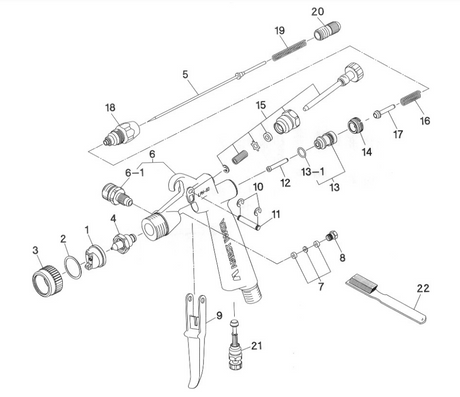 Anest Iwata Fluid Adjustment Knob I2091 - Total Finishing Supplies