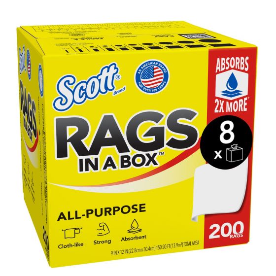 Scott® 75260 Disposable Rag In A Box™, 8 Boxes