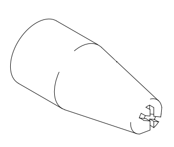 Aftermarket Nordson® 302105 Tivar Flat Spray Nozzle 2.5mm 60 deg. Cross (Non-OEM)