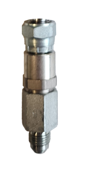 Adapter Kremlin 1/4" NPT Female to #5 JIC Male, Stainless Steel, With Swivel