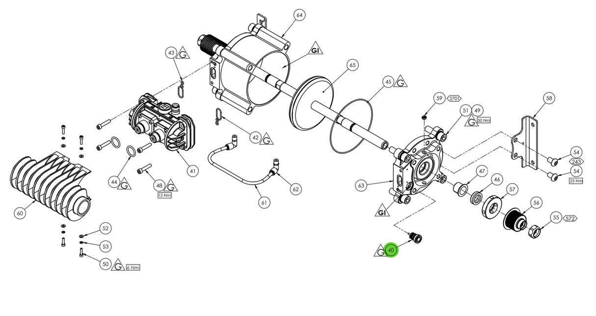 Binks 0115-010037 Maple Pump, Air Motor Assembly, Poppet Assembly