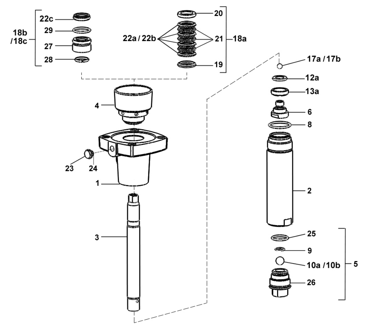 Sames® 109-050-818 Chevron seal, PTFEG (pack of 10)