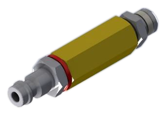 Zeus Quick Connect Pump Fitting, Red