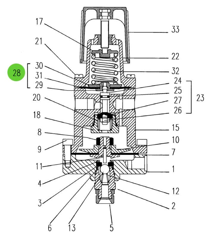 Sames® 016-180-500 Diaphragm With Seat Assembly; Low Pressure Fluid Regulator