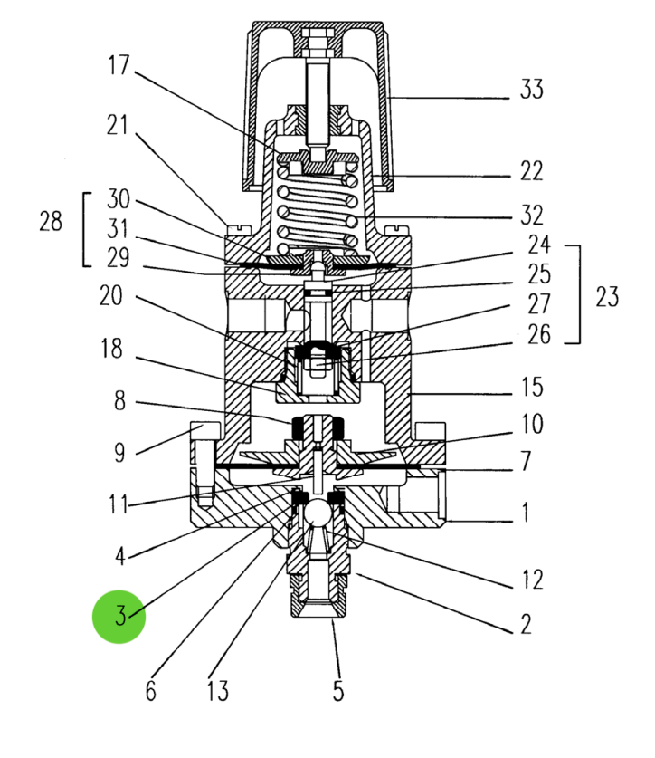 Sames® 055-610-004 Seat; Low Pressure Fluid Regulator