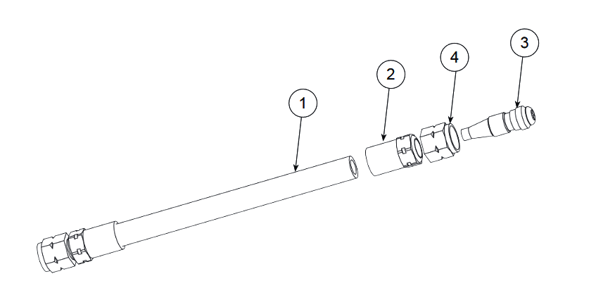Ransburg #2 Process Gun Fluid Hose Assembly