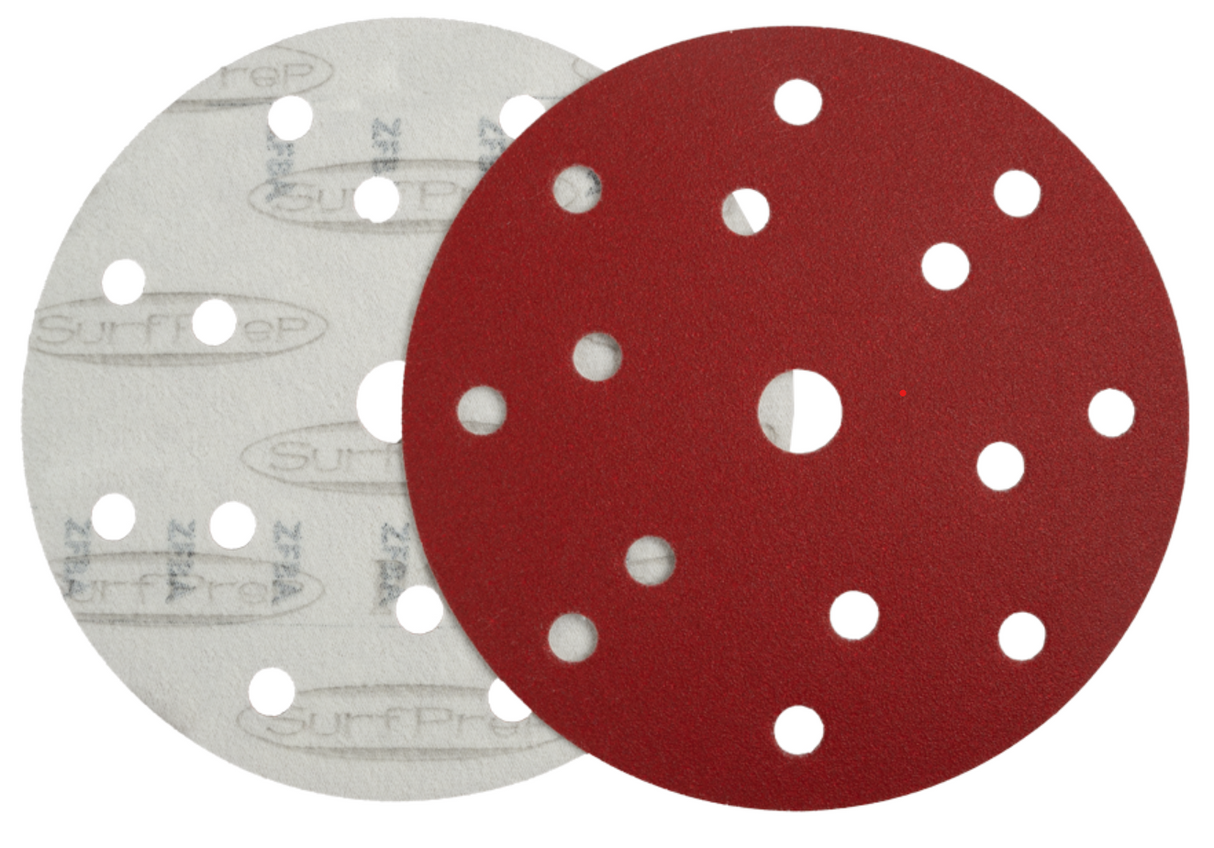 SurfPrep 6″ Red Riptide Paper Abrasive Discs