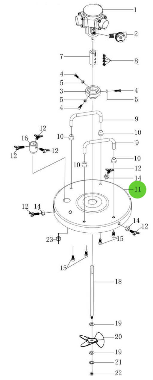 Total Finishing Tank Lid; For 5 Gallon Agitator