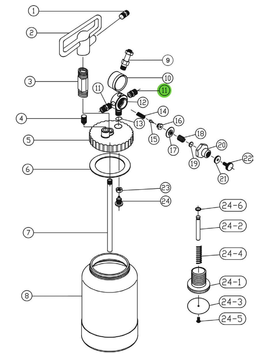 Anest Iwata 94027350 Regulator Joint; PC-18D