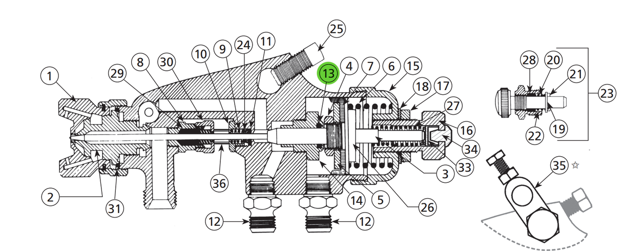 Binks 54-310-5 Packing Air Valve, Kit of 5