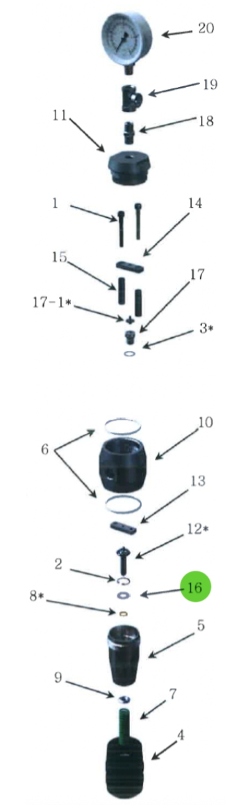 Back-Up Washer; High-Pressure Fluid Regulator