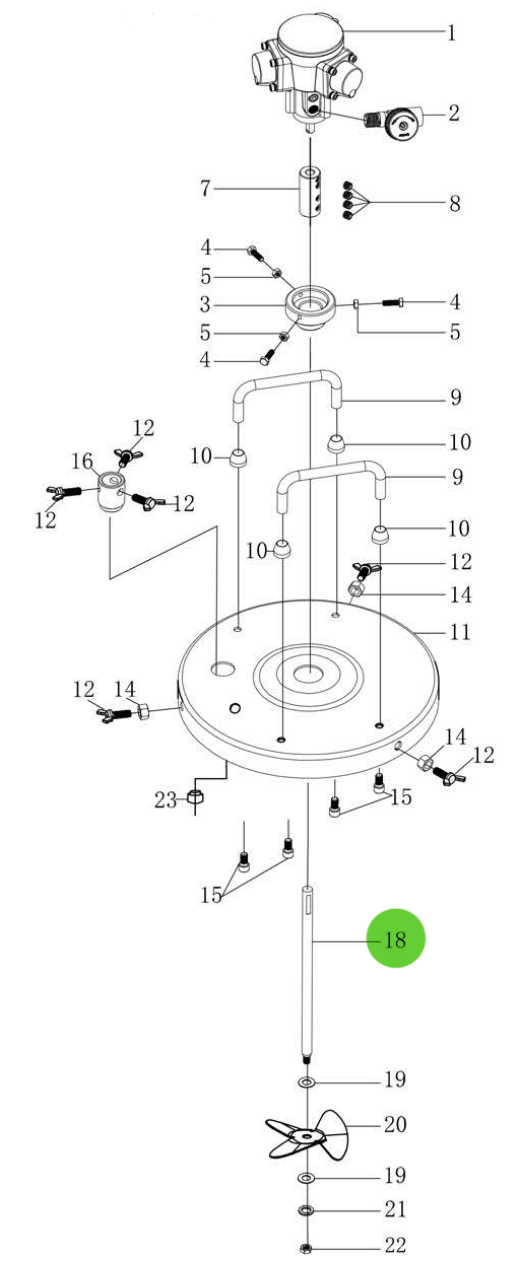 Total Finishing Automatic Agitating Rod; For 5 Gallon Agitator