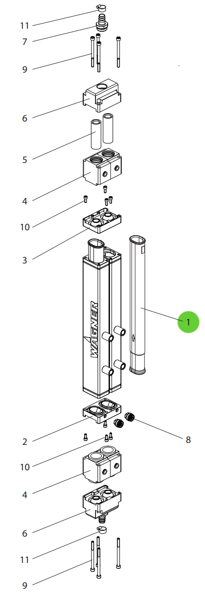 Wagner 2312057 Service Set IP5000 2 Hoses D33X401