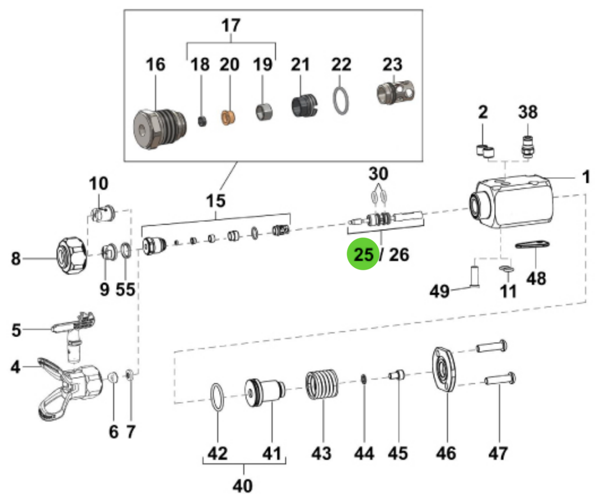 Sames® 129-990-040 Cartridge, GT ASB/ASC