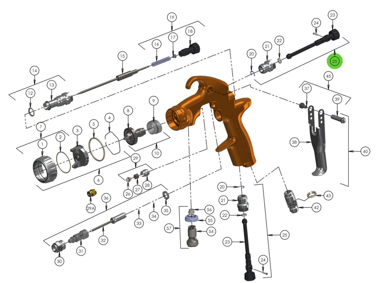 Airflow Valve/Spreader for DeVilbiss Advance HD Suction and Pressure