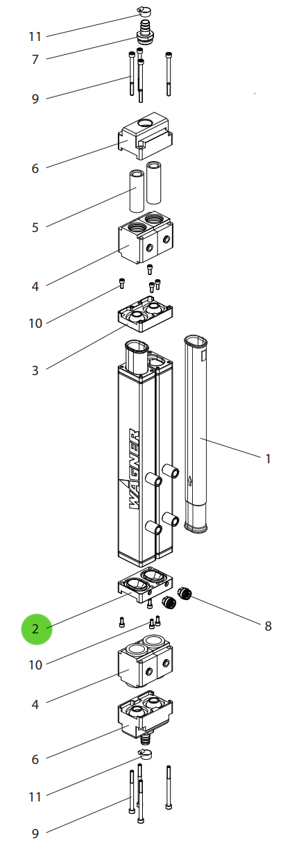Wagner 2301442 Inlet Valve Hose Adapter IP5000