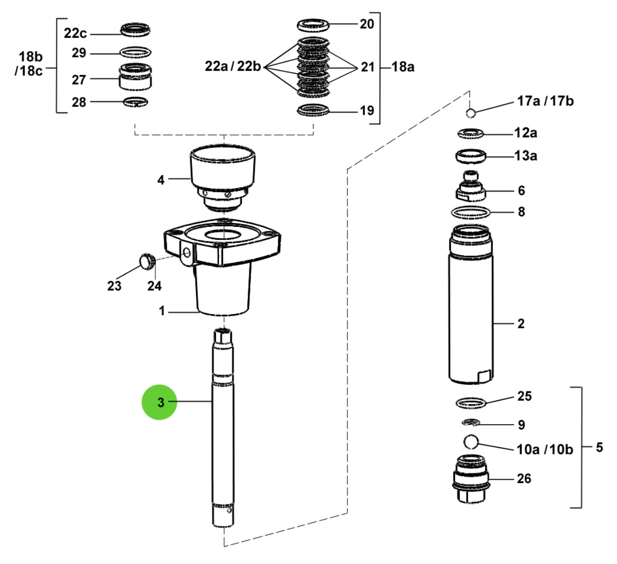 Sames® 044-960-003 Piston, Hyd C100