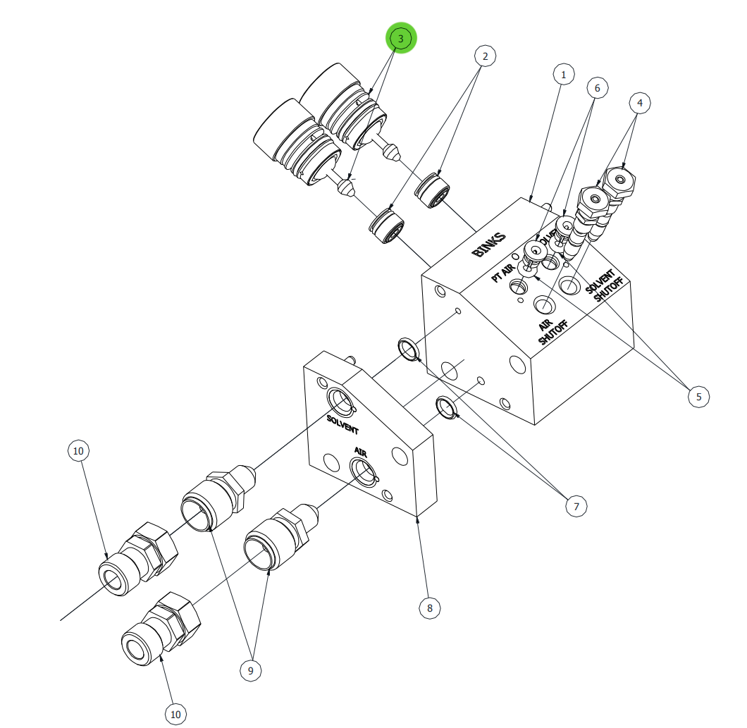 Ransburg 78949-00 Valve Assembly