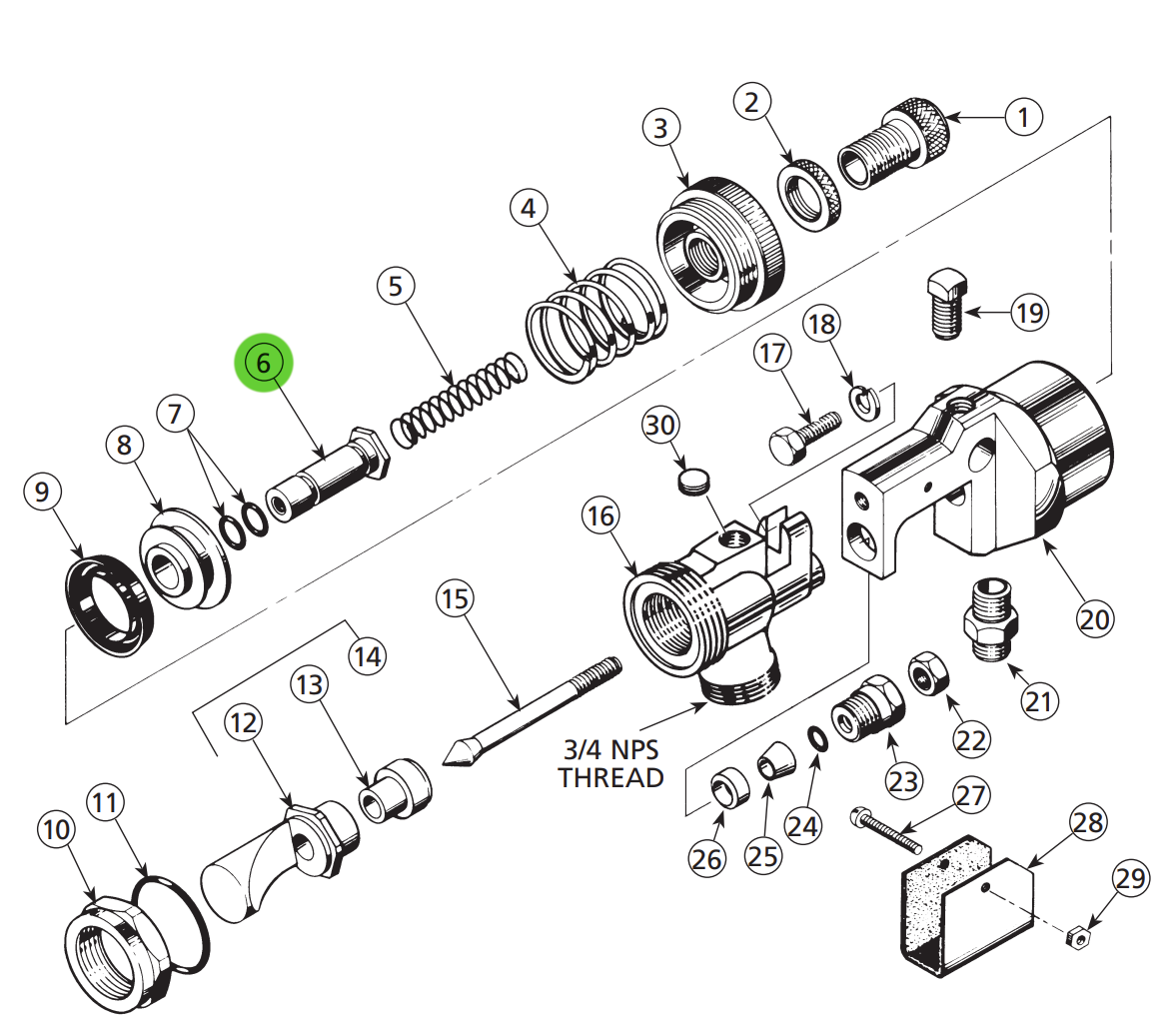 Binks 54-1197 Piston Rod