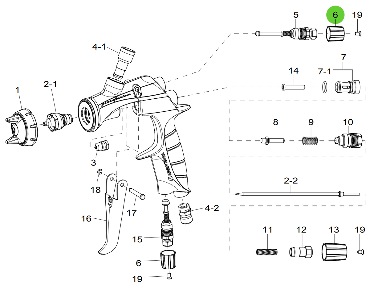 Anest Iwata 93512290 Adjust Knob