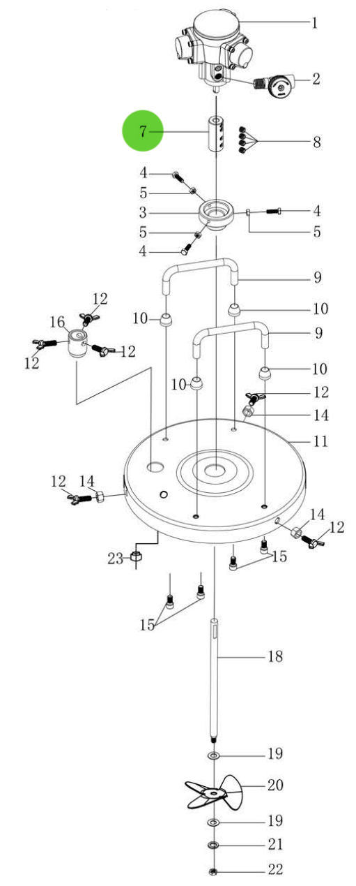 Total Finishing Motor Connector; For 5 Gallon Agitator