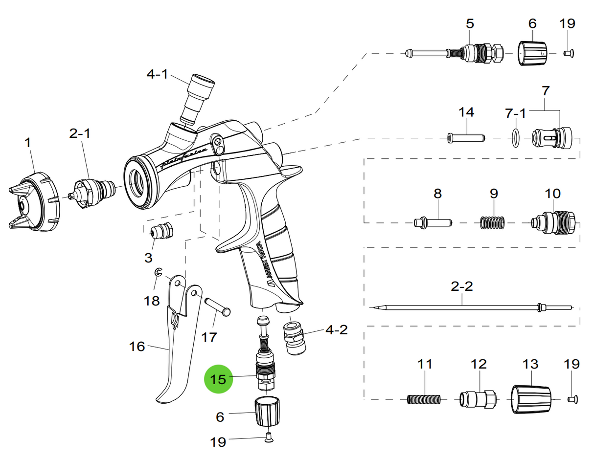 Anest Iwata LS400/LS400H Air Adjust Assy