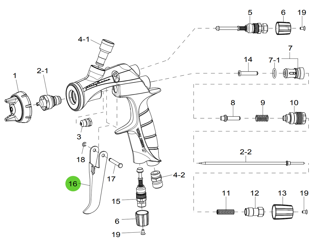 Anest Iwata LS400/LS400H Trigger