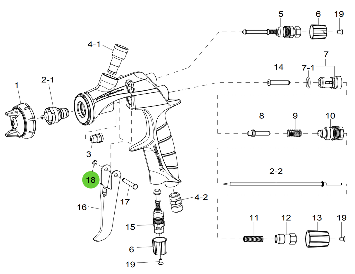 Anest Iwata LS400/LS400H E Stopper