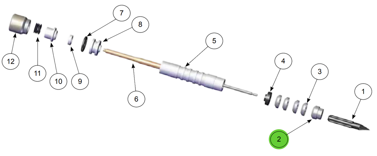 Ransburg Electrostatic Gun Male Adapter
