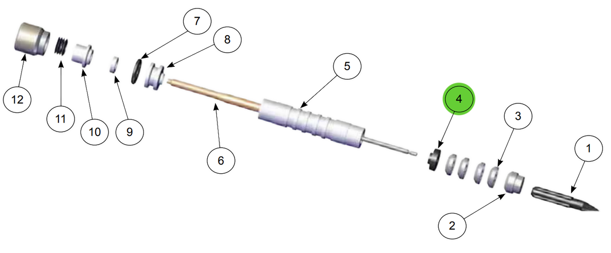 Ransburg Ransflex Electrostatic Gun Female Chevron Adapter