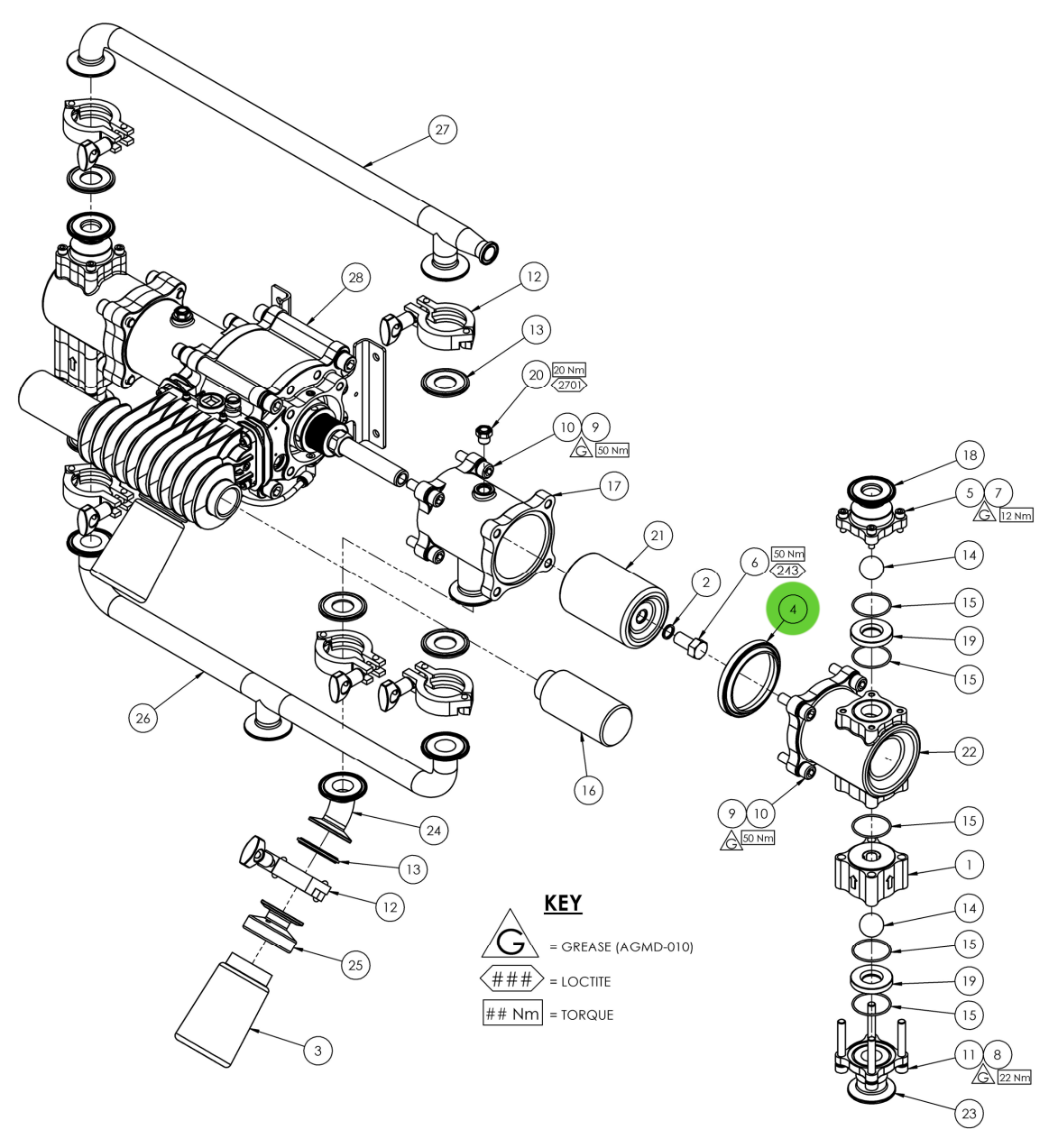Binks 162844 Maple 15 Pump Piston Seal