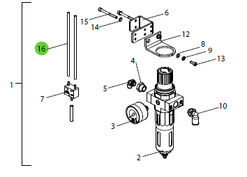 Wagner 9982072 Hose, Black, 4/2.5 PU (Per Meter)