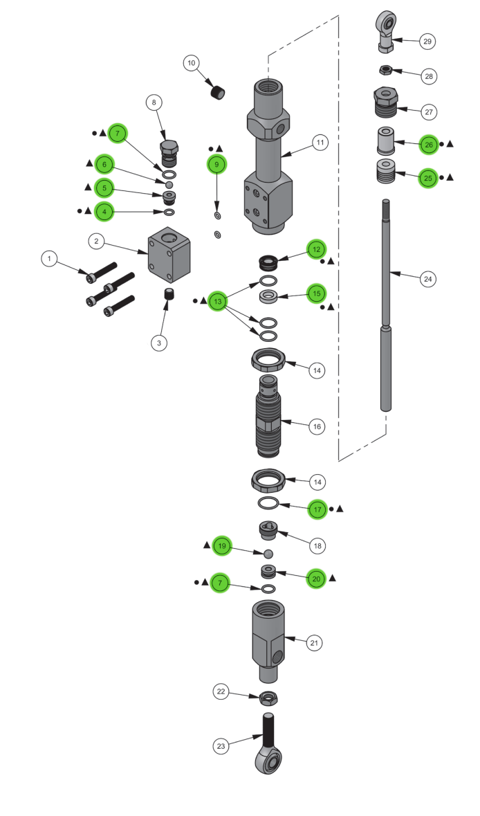 Binks 106-1275 Catalyst Pump Repair Kit (101-9450)
