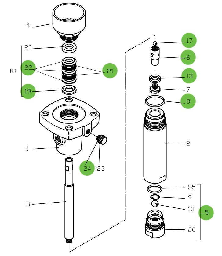 SAMES® 144-950-096 Repair Kit, HYD C50