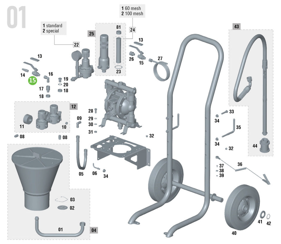 Válvula de retorno de producto Elcometer PT57510019